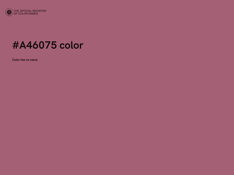 #A46075 color image