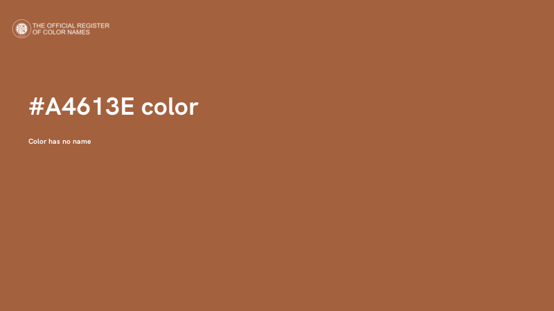 #A4613E color image