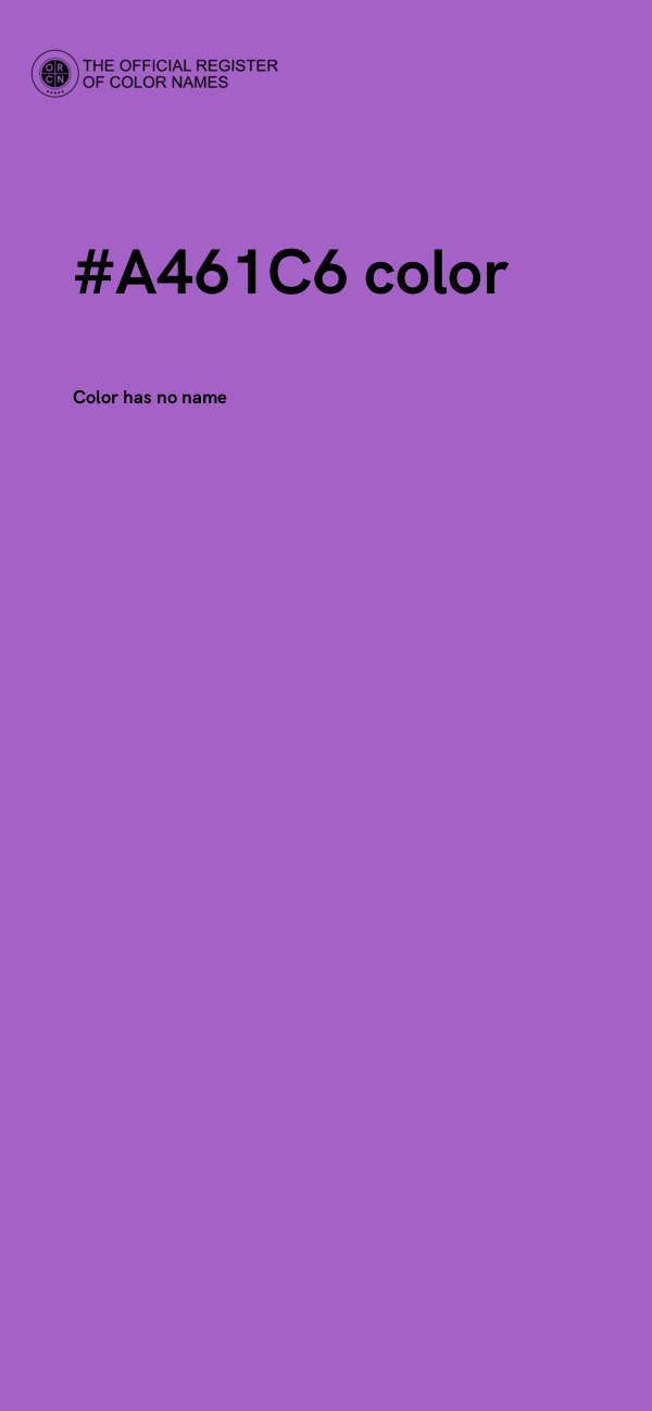 #A461C6 color image