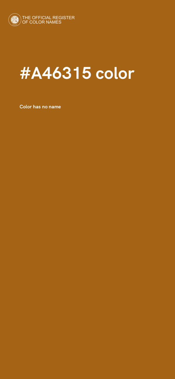 #A46315 color image