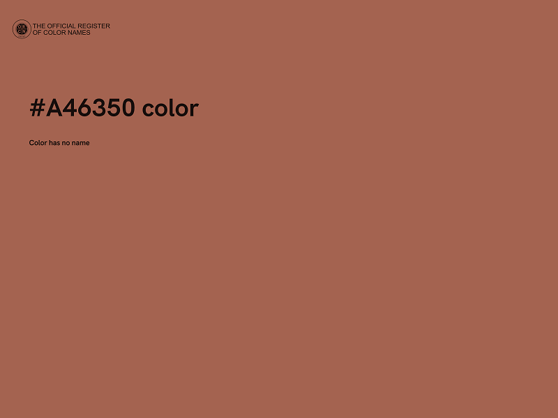 #A46350 color image