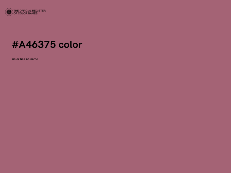 #A46375 color image
