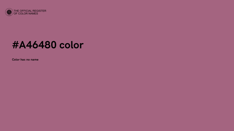#A46480 color image