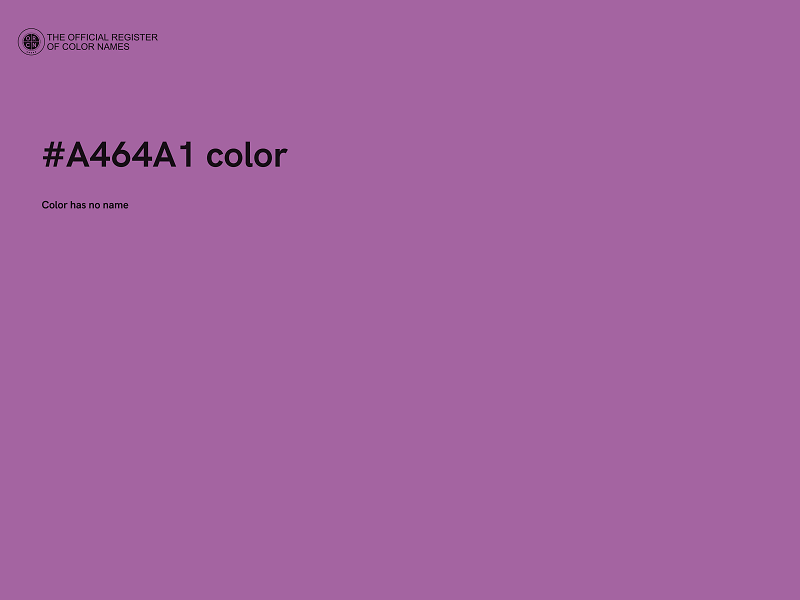 #A464A1 color image