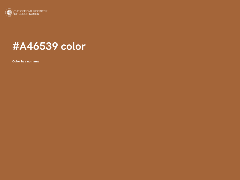 #A46539 color image