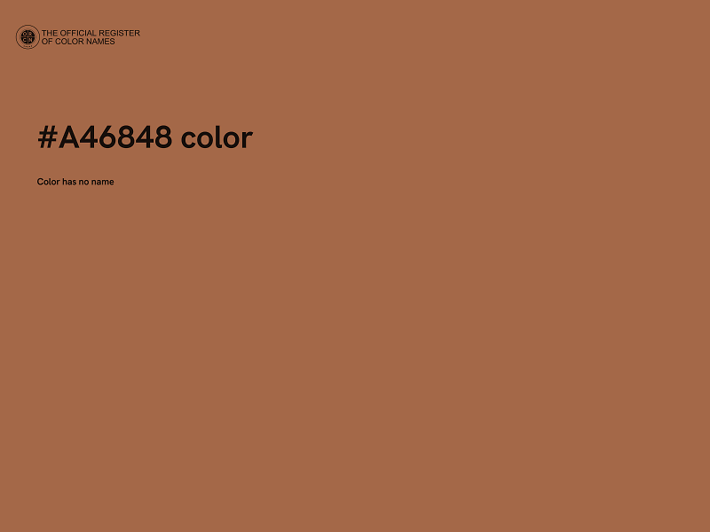 #A46848 color image