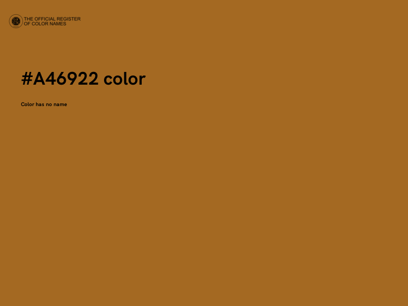 #A46922 color image