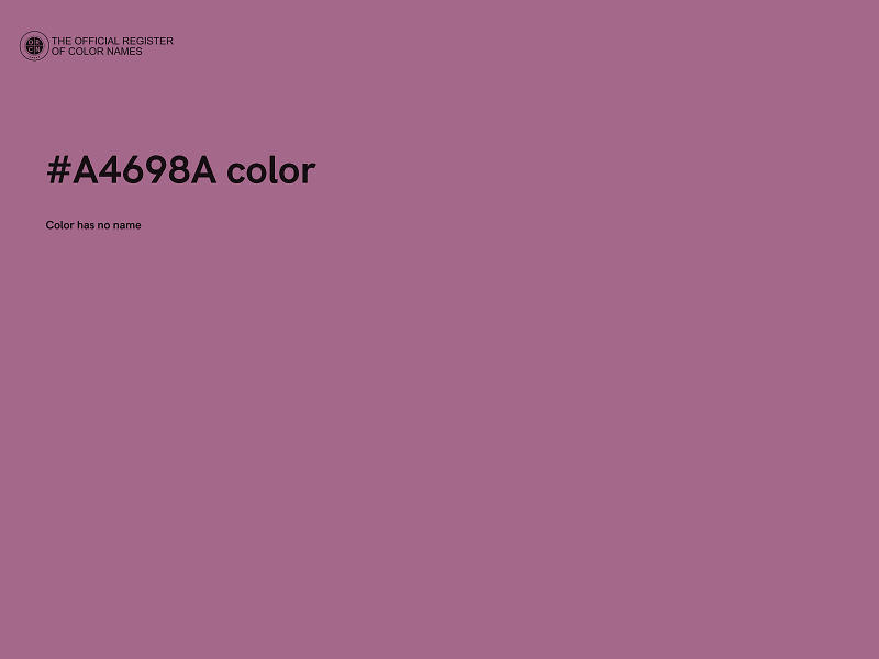 #A4698A color image