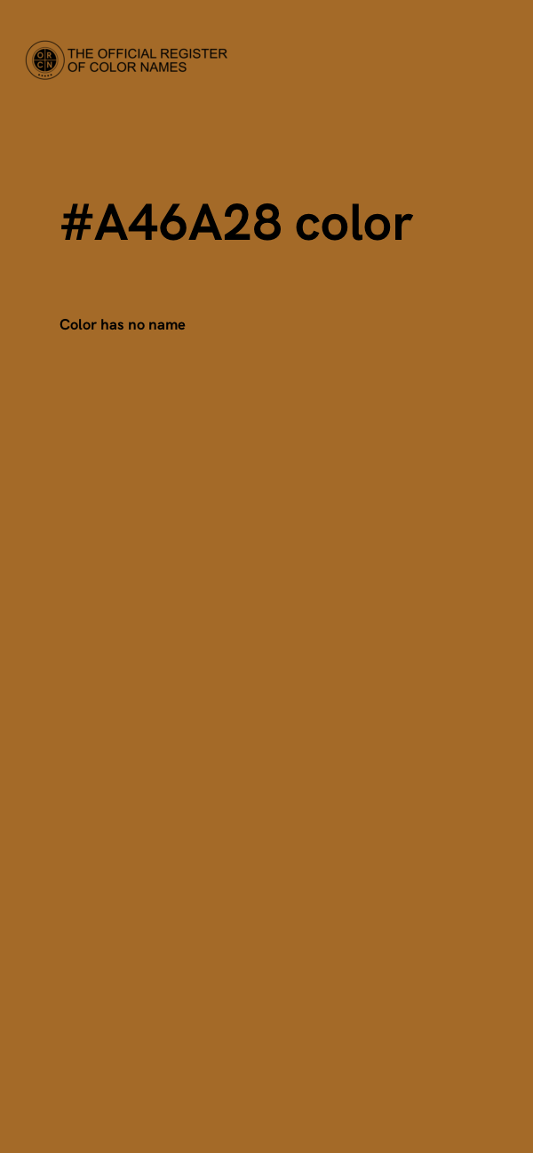#A46A28 color image