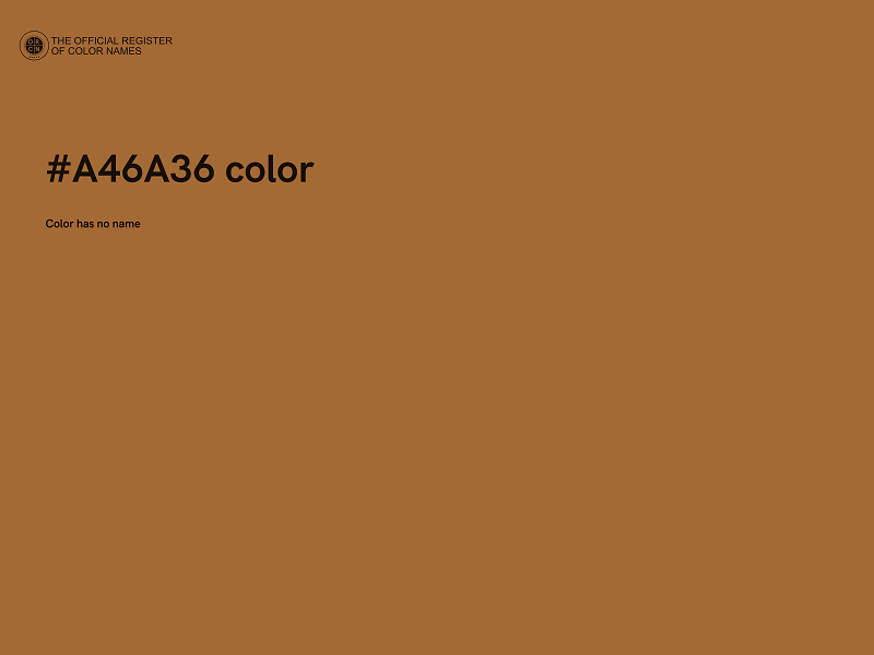 #A46A36 color image