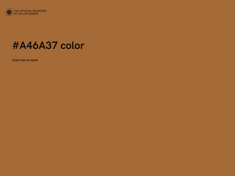 #A46A37 color image