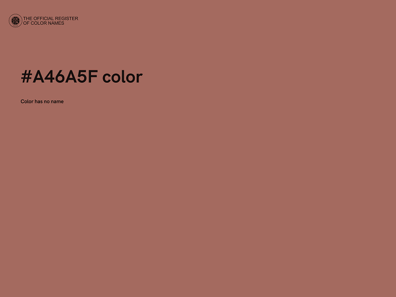 #A46A5F color image