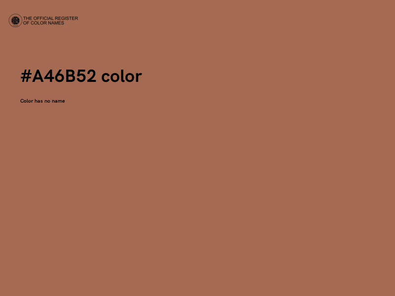 #A46B52 color image