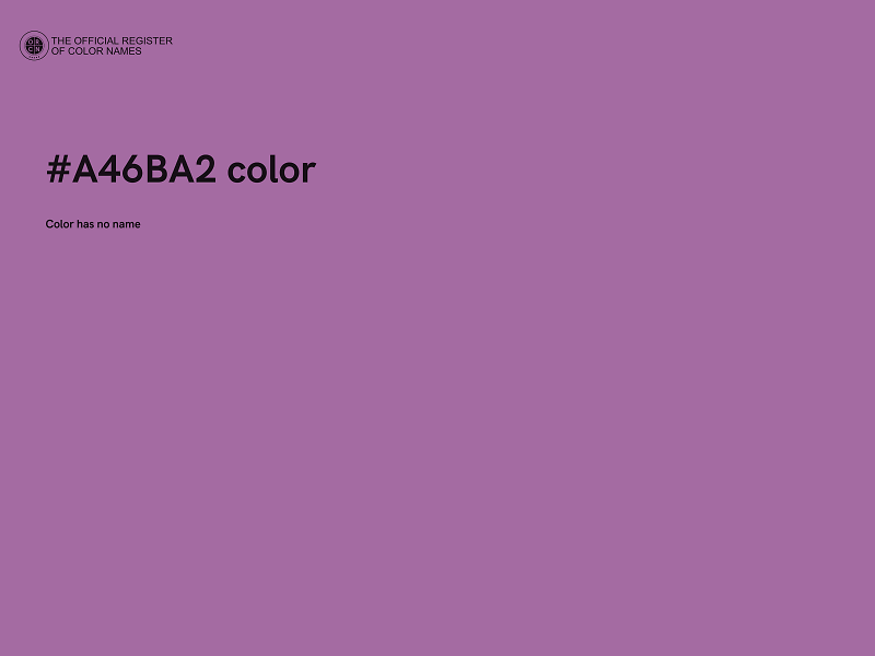 #A46BA2 color image