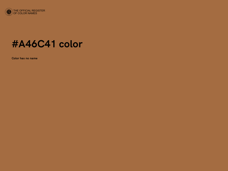 #A46C41 color image