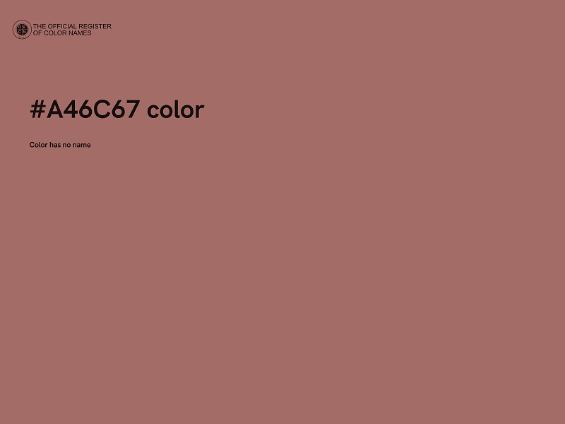 #A46C67 color image