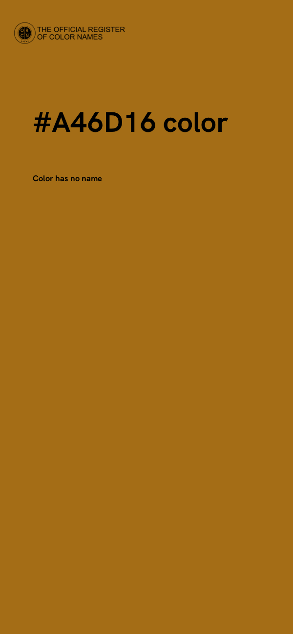#A46D16 color image