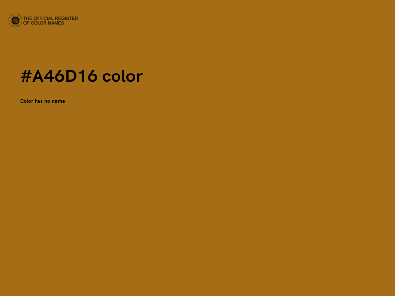 #A46D16 color image