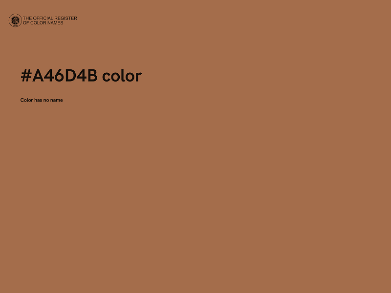 #A46D4B color image