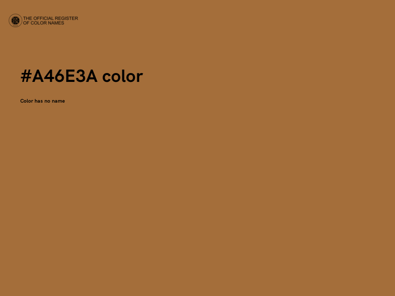 #A46E3A color image