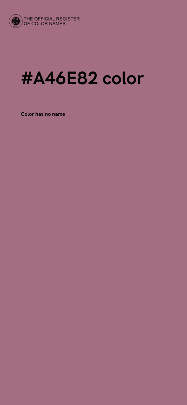 #A46E82 color image