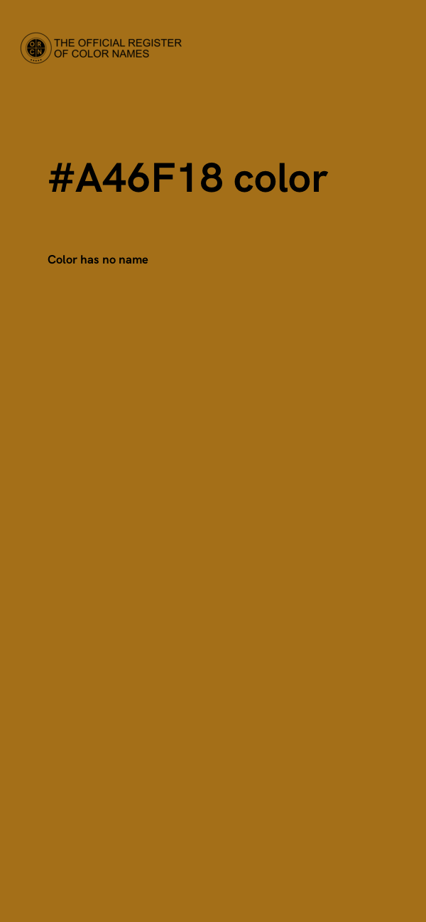 #A46F18 color image