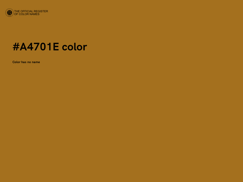 #A4701E color image
