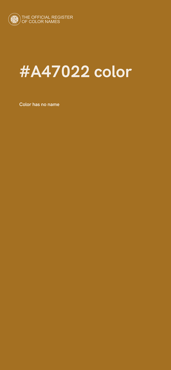 #A47022 color image