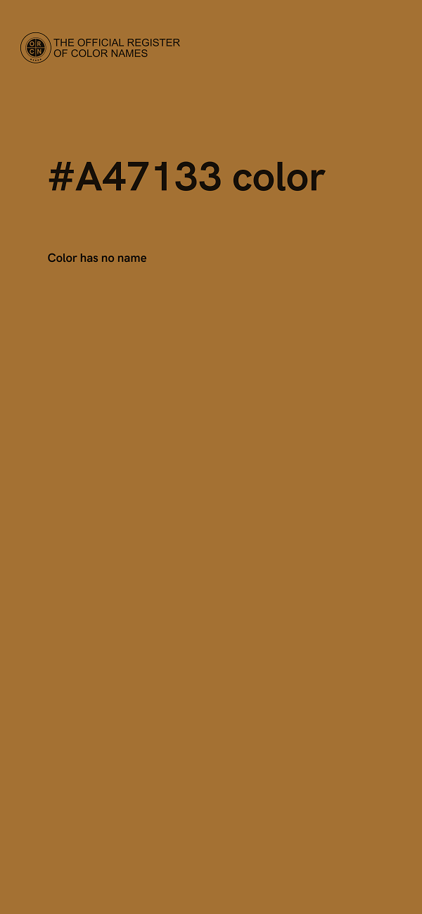 #A47133 color image