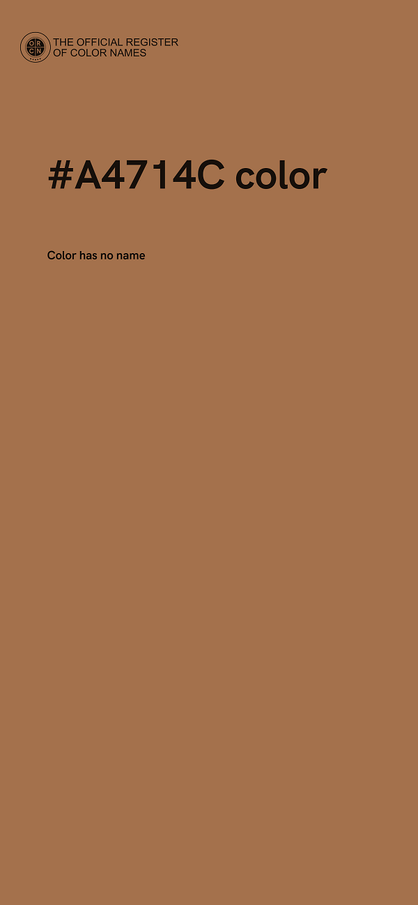 #A4714C color image