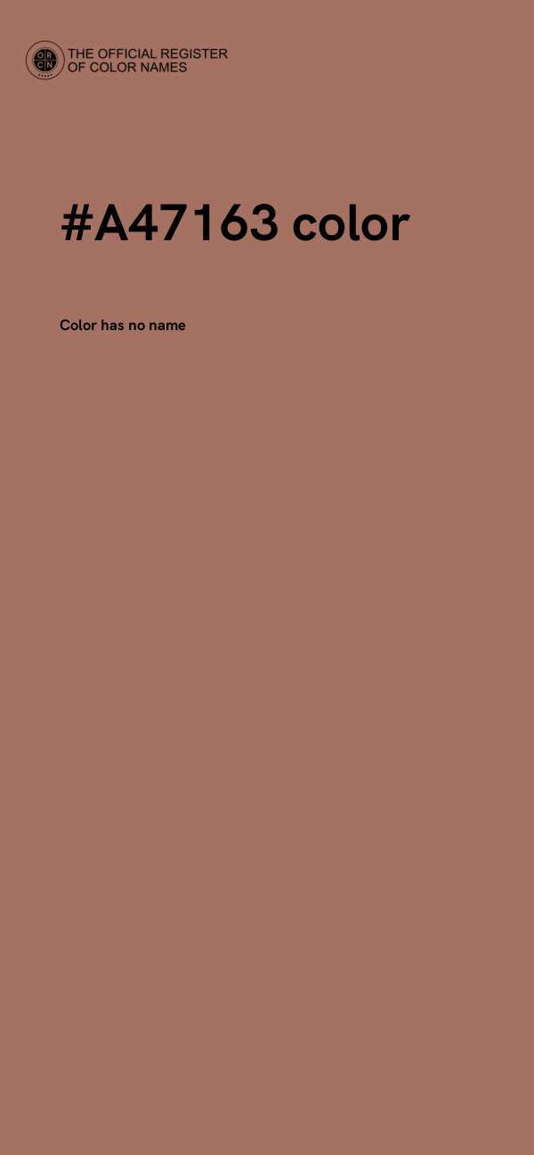 #A47163 color image
