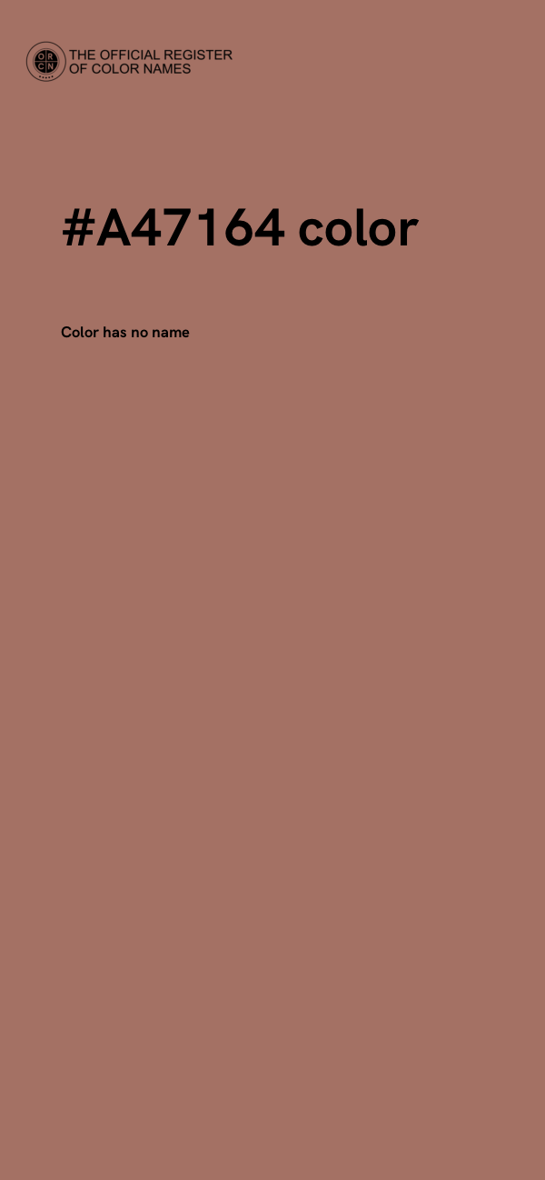 #A47164 color image