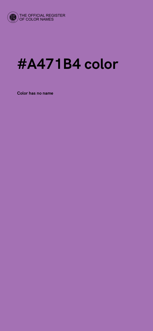#A471B4 color image