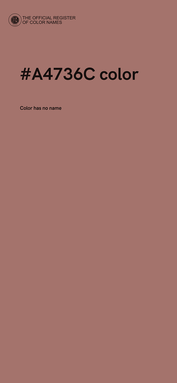 #A4736C color image