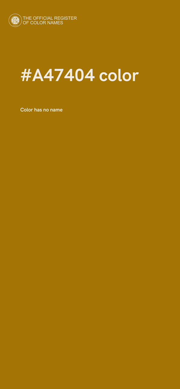 #A47404 color image