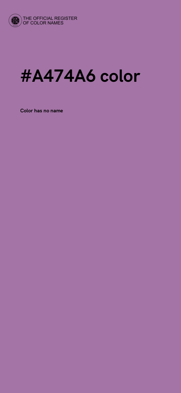 #A474A6 color image