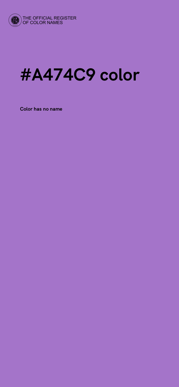 #A474C9 color image