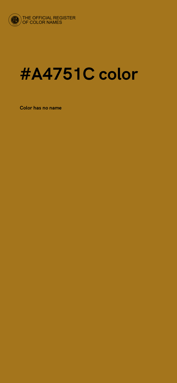 #A4751C color image