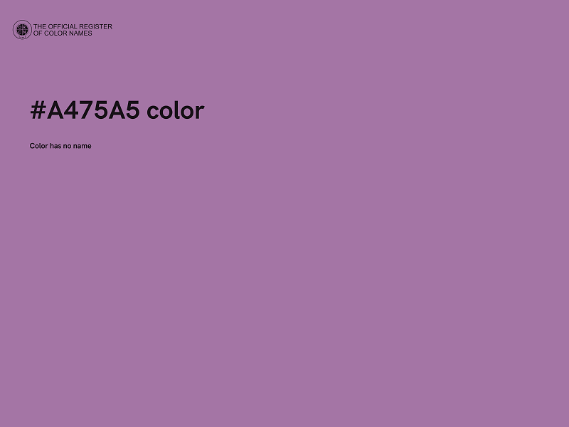 #A475A5 color image