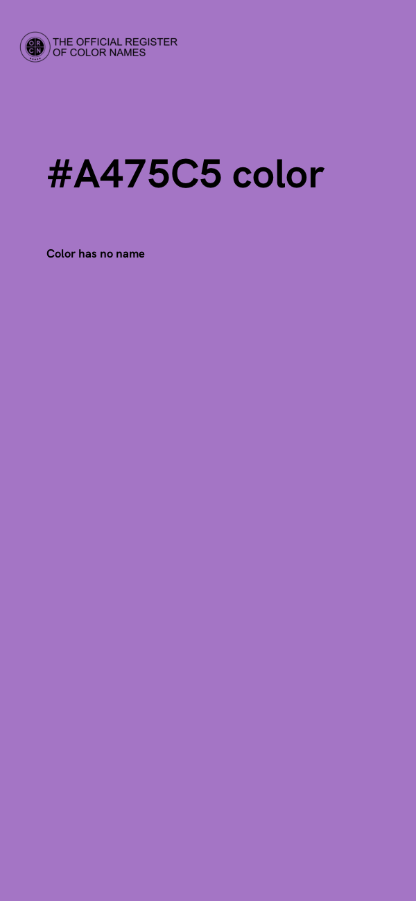 #A475C5 color image