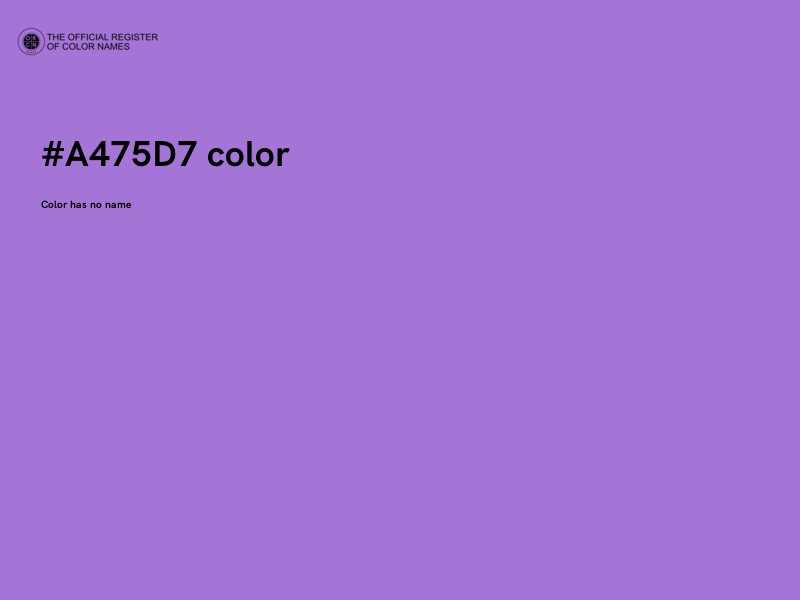 #A475D7 color image