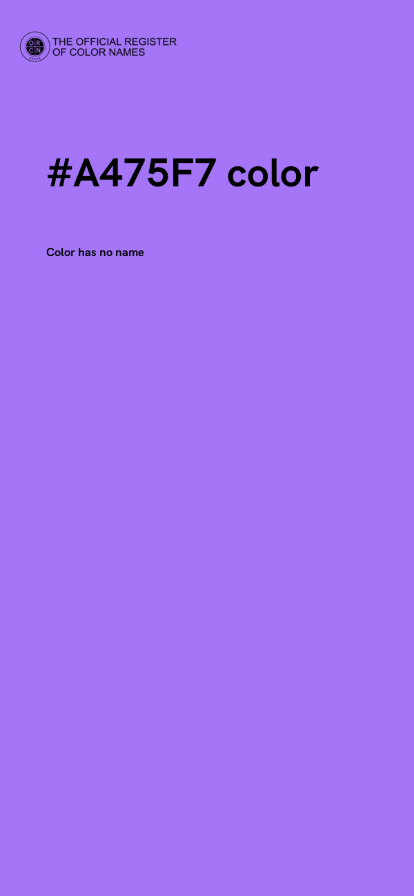 #A475F7 color image
