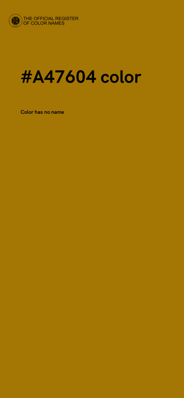 #A47604 color image