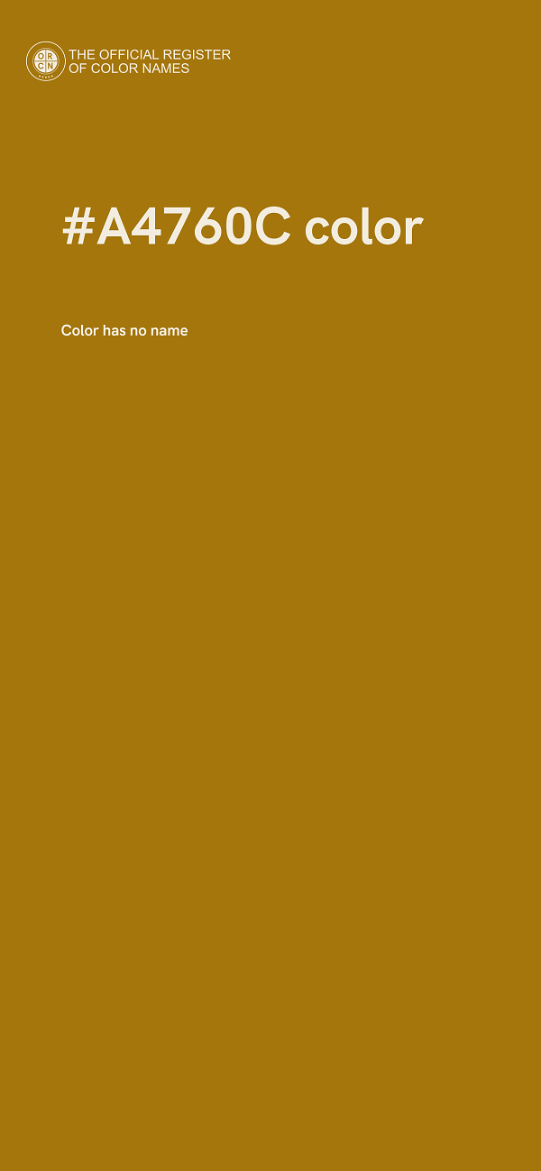#A4760C color image