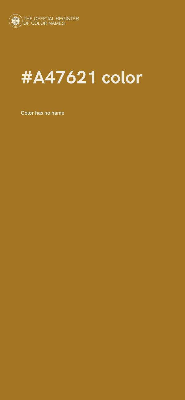 #A47621 color image