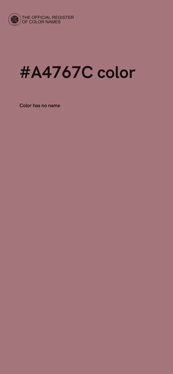 #A4767C color image