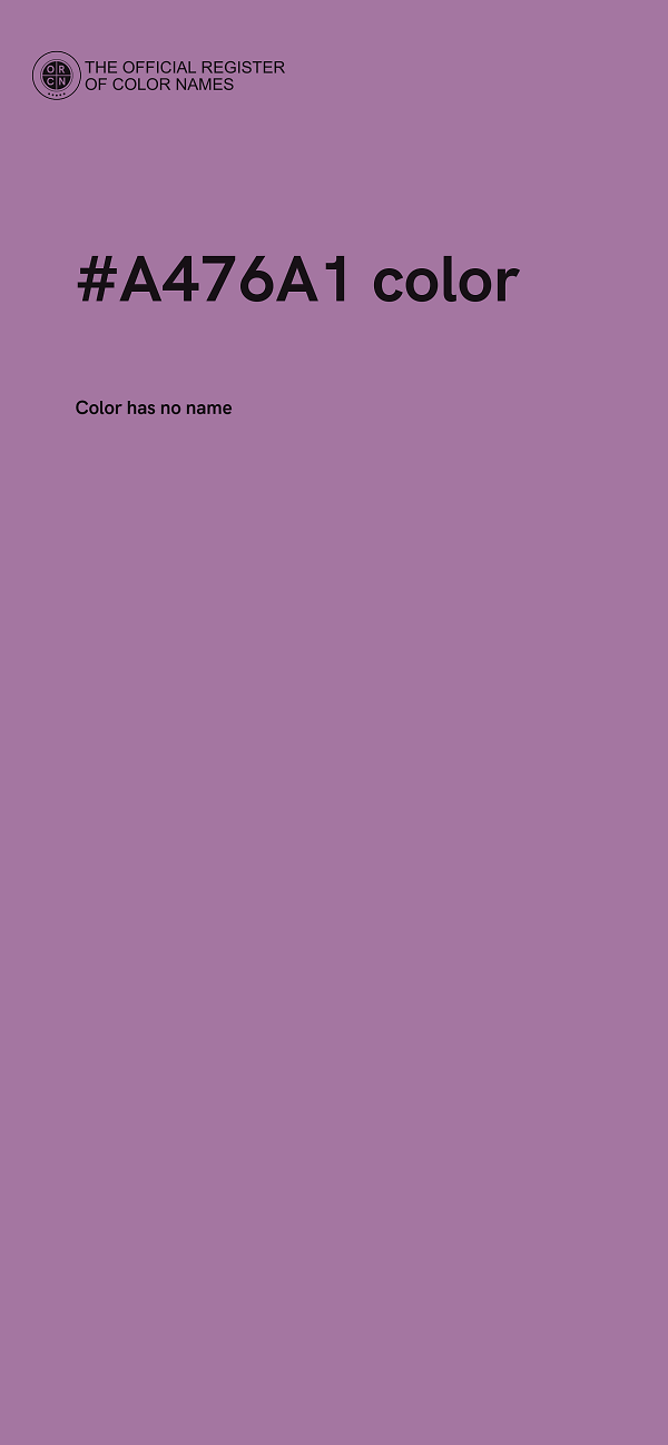 #A476A1 color image