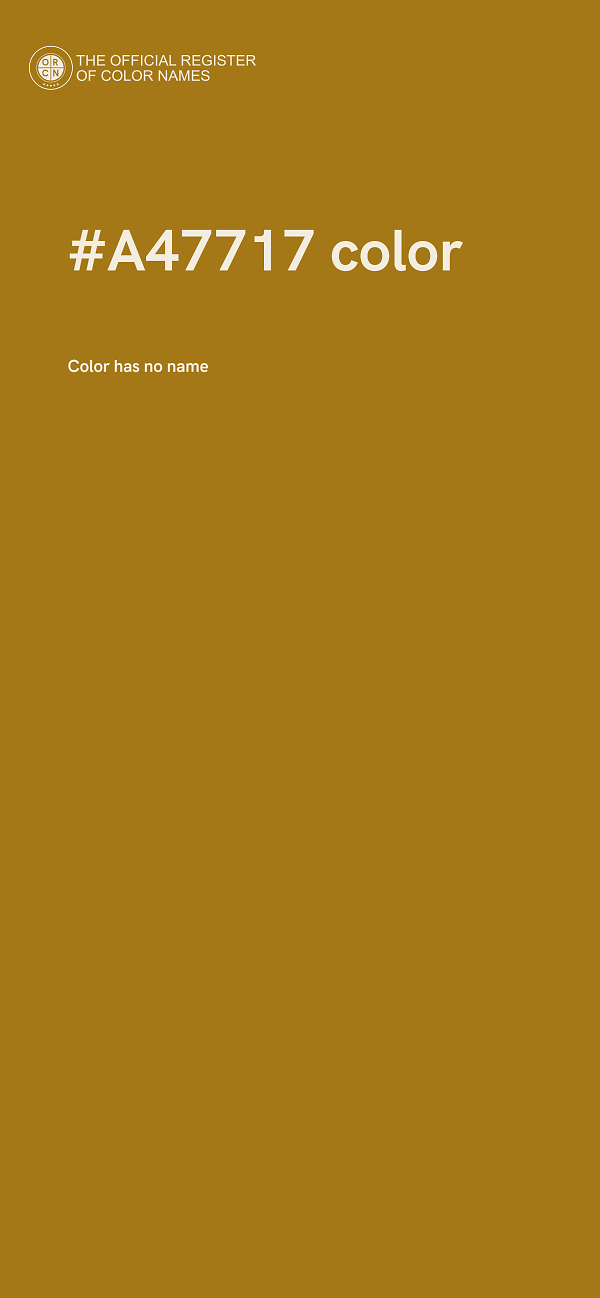 #A47717 color image