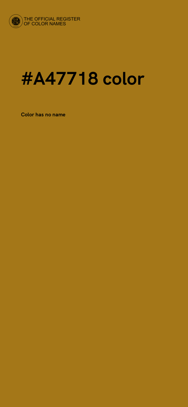 #A47718 color image