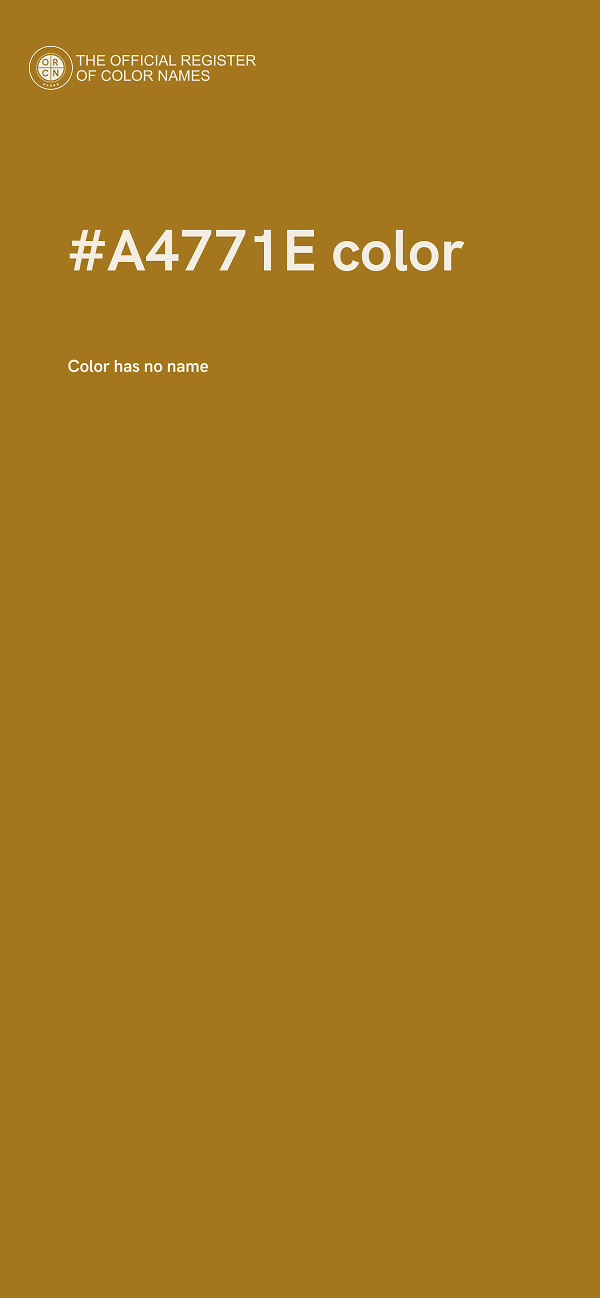 #A4771E color image